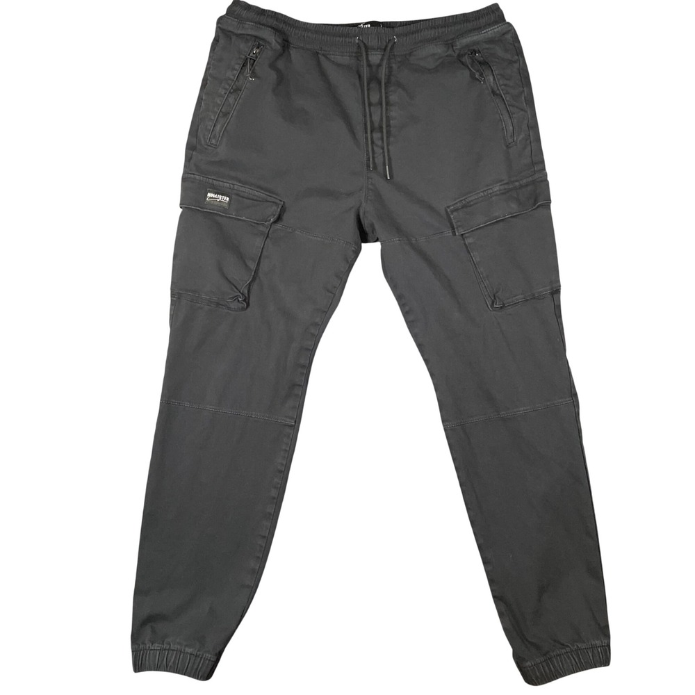 Hollister Mens Skinny Jogger Cargo Pants Black Advanced Stretch XL